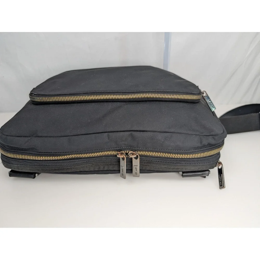 Away Travel Messenger Bag Black Nylon Crossbody Tech Laptop‎ Bag Minimalist